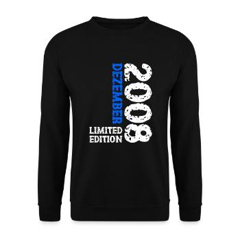 2008 Décembre Édition Limitée 15e Anniversaire Décoration - Sweat-shirt Unisexe - noir - Devant - Alina (178cm) & Michal (187cm)