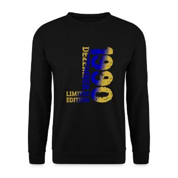 1990 Dezember Limited Edition 33. Geburtstag Deko - Unisex Pullover - Schwarz - Vorne - Alina (178cm) & Michal (187cm)