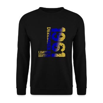 1961 Dezember Limited Edition 62. Geburtstag Deko - Unisex Pullover - Schwarz - Vorne - Alina (178cm) & Michal (187cm)