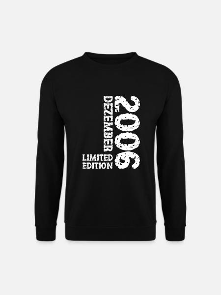 2006 Dezember Limited Edition 17. Geburtstag Deko - Unisex Pullover - Schwarz