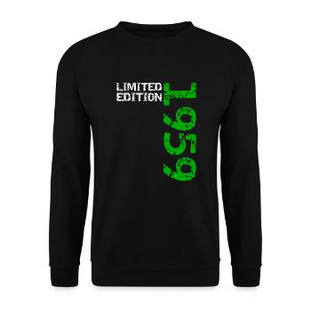 1959 Limited Edition 64th Birthday Gift Fun - Unisex Sweatshirt - black - Front - Alina (178cm) & Michal (187cm)