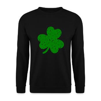 Accessoires de la Saint-Patrick, décoration de Shamrock d'irlande - Sweat-shirt Unisexe - noir - Devant - Alina (178cm) & Michal (187cm)