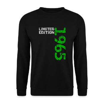 1965 Limited Edition 58th Birthday Gift Fun - Unisex Sweatshirt - black - Front - Alina (178cm) & Michal (187cm)
