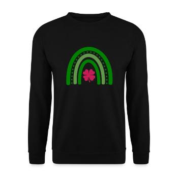 Accessoires de la Saint-Patrick Irlande Shamrock décoration - Sweat-shirt Unisexe - noir - Devant - Alina (178cm) & Michal (187cm)