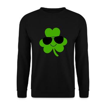 Accessoires de la Saint-Patrick Irlande Shamrock décoration - Sweat-shirt Unisexe - noir - Devant - Alina (178cm) & Michal (187cm)
