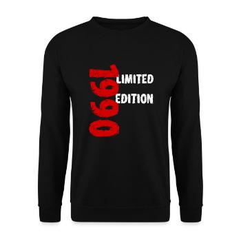 1990's Limited Edition Birthday Gift Wife Husband - Unisex Sweatshirt - black - Front - Alina (178cm) & Michal (187cm)