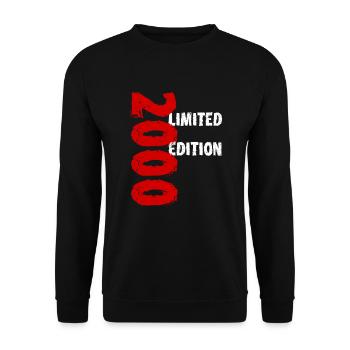 2000 Limited Edition Birthday Gift Wife Husband - Unisex Sweatshirt - black - Front - Alina (178cm) & Michal (187cm)