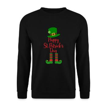 Accessoires de la Saint-Patrick Irlande Shamrock décoration - Sweat-shirt Unisexe - noir - Devant - Alina (178cm) & Michal (187cm)