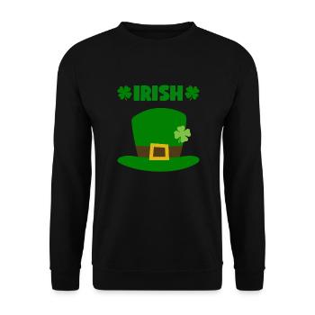 Accessoires de la Saint-Patrick Irlande Shamrock décoration - Sweat-shirt Unisexe - noir - Devant - Alina (178cm) & Michal (187cm)