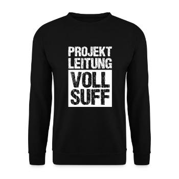 Bier Saufen Shirt Damen Herren Feiern Partnerlook - Unisex Pullover - Schwarz - Vorne - Alina (178cm) & Michal (187cm)