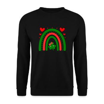 Accessoires de la Saint-Patrick Irlande Shamrock décoration - Sweat-shirt Unisexe - noir - Devant - Alina (178cm) & Michal (187cm)