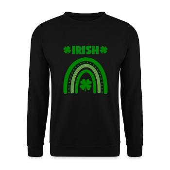 Accessoires de la Saint-Patrick Irlande Shamrock décoration - Sweat-shirt Unisexe - noir - Devant - Alina (178cm) & Michal (187cm)