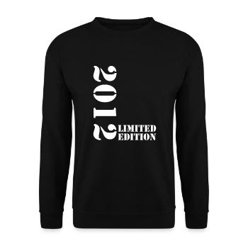 2012 Limited Edition Birthday Gift Wife Husband - Unisex Sweatshirt - black - Front - Alina (178cm) & Michal (187cm)