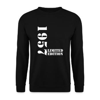 1957 édition limitée anniversaire cadeau femme mari - Sweat-shirt Unisexe - noir - Devant - Alina (178cm) & Michal (187cm)