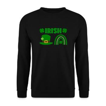 Accessoires de la Saint-Patrick Irlande Shamrock décoration - Sweat-shirt Unisexe - noir - Devant - Alina (178cm) & Michal (187cm)