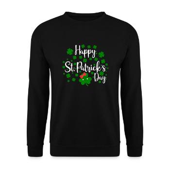 Accessoires de la Saint-Patrick Irlande Shamrock décoration - Sweat-shirt Unisexe - noir - Devant - Alina (178cm) & Michal (187cm)