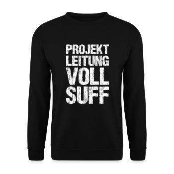 Bier Saufen Shirt Damen Herren Feiern Partnerlook - Unisex Pullover - Schwarz - Vorne - Alina (178cm) & Michal (187cm)