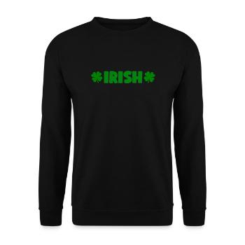 Accessoires de la Saint-Patrick Irlande Shamrock décoration - Sweat-shirt Unisexe - noir - Devant - Alina (178cm) & Michal (187cm)