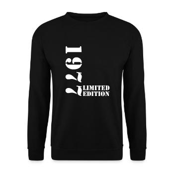 1977 édition limitée anniversaire cadeau femme mari - Sweat-shirt Unisexe - noir - Devant - Alina (178cm) & Michal (187cm)