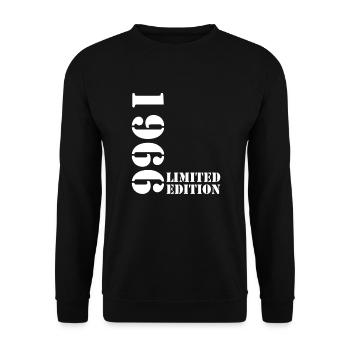 1966 Limited Edition Birthday Gift Wife Husband - Unisex Sweatshirt - black - Front - Alina (178cm) & Michal (187cm)