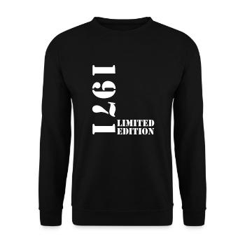 1971 édition limitée anniversaire cadeau femme mari - Sweat-shirt Unisexe - noir - Devant - Alina (178cm) & Michal (187cm)