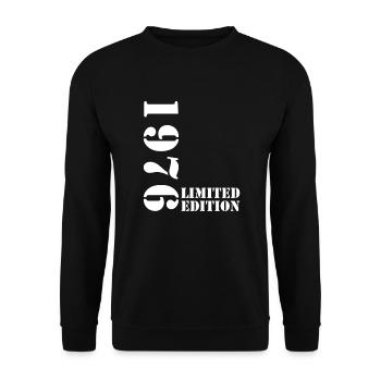 1976 Limited Edition Birthday Gift Wife Husband - Unisex Sweatshirt - black - Front - Alina (178cm) & Michal (187cm)