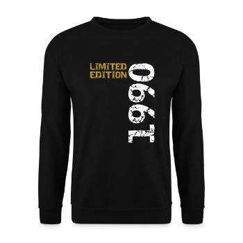 1990's Limited Edition Birthday Gift Wife Husband - Unisex Sweatshirt - black - Front - Alina (178cm) & Michal (187cm)