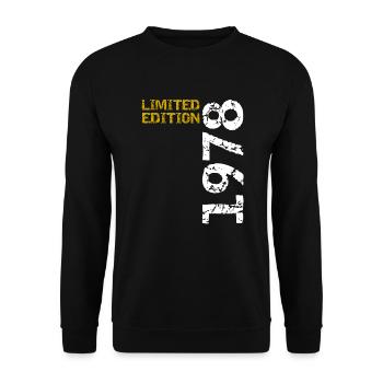 1978 édition limitée cadeau d’anniversaire femme mari - Sweat-shirt Unisexe - noir - Devant - Alina (178cm) & Michal (187cm)