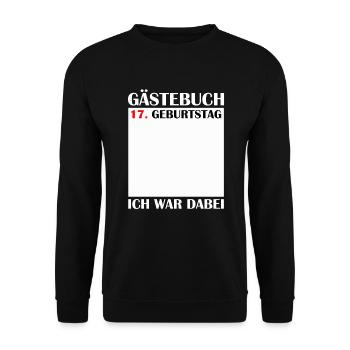 17th Birthday Girl 17 Years Boy Gift - Unisex Sweatshirt - black - Front - Alina (178cm) & Michal (187cm)
