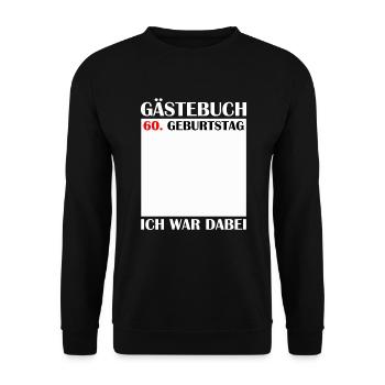 60e anniversaire femmes 60 ans hommes cadeau - Sweat-shirt Unisexe - noir - Devant - Alina (178cm) & Michal (187cm)