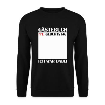 11th Birthday Girl 11 Years Boys Gift - Unisex Sweatshirt - black - Front - Alina (178cm) & Michal (187cm)