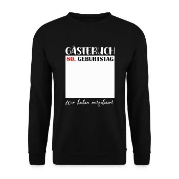 80e anniversaire Femmes 80e anniversaire Cadeau pour hommes - Sweat-shirt Unisexe - noir - Devant - Alina (178cm) & Michal (187cm)