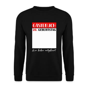 20. Geburtstag Frauen 20 Jahre Männer Geschenk - Unisex Pullover - Schwarz - Vorne - Alina (178cm) & Michal (187cm)