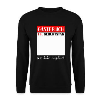 14th Birthday Girl 14 Years Boys Gift - Unisex Sweatshirt - black - Front - Alina (178cm) & Michal (187cm)