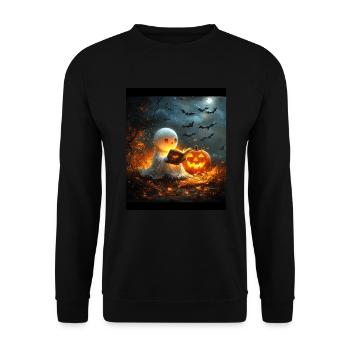 Cadeau d’Halloween Femmes Hommes Enfants Décoration - Sweat-shirt Unisexe - noir - Devant - Alina (178cm) & Michal (187cm)