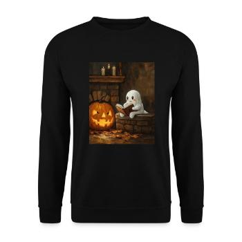 Cadeau d’Halloween Femmes Hommes Enfants Décoration - Sweat-shirt Unisexe - noir - Devant - Alina (178cm) & Michal (187cm)
