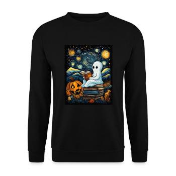 Cadeau d’Halloween Femmes Hommes Enfants Décoration - Sweat-shirt Unisexe - noir - Devant - Alina (178cm) & Michal (187cm)
