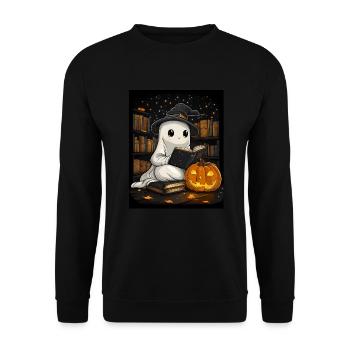 Cadeau d’Halloween Femmes Hommes Enfants Décoration - Sweat-shirt Unisexe - noir - Devant - Alina (178cm) & Michal (187cm)