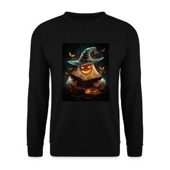 Cadeau d’Halloween Femmes Hommes Enfants Décoration - Sweat-shirt Unisexe - noir - Devant - Alina (178cm) & Michal (187cm)
