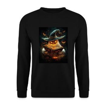 Cadeau d’Halloween Femmes Hommes Enfants Décoration - Sweat-shirt Unisexe - noir - Devant - Alina (178cm) & Michal (187cm)