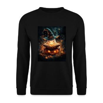 Cadeau d’Halloween Femmes Hommes Enfants Décoration - Sweat-shirt Unisexe - noir - Devant - Alina (178cm) & Michal (187cm)