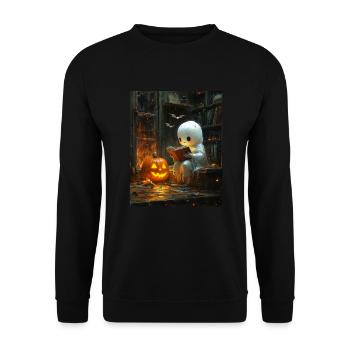 Cadeau d’Halloween Femmes Hommes Enfants Décoration - Sweat-shirt Unisexe - noir - Devant - Alina (178cm) & Michal (187cm)