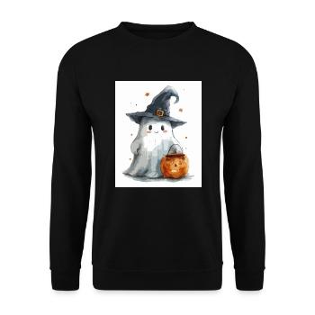 Cadeau d’Halloween Femmes Hommes Enfants Décoration - Sweat-shirt Unisexe - noir - Devant - Alina (178cm) & Michal (187cm)