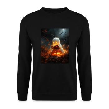 Cadeau d’Halloween Femmes Hommes Enfants Décoration - Sweat-shirt Unisexe - noir - Devant - Alina (178cm) & Michal (187cm)