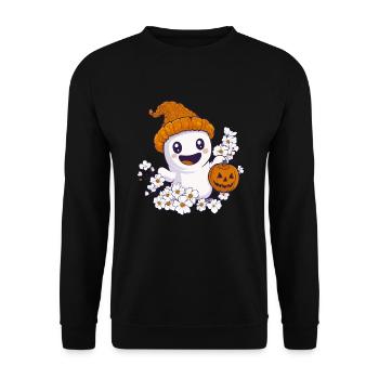 Halloween Fantôme Cadeau Femmes Hommes Enfants Décoration - Sweat-shirt Unisexe - noir - Devant - Alina (178cm) & Michal (187cm)