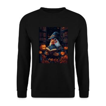 Halloween Gift Women Rooster Men Kids Decoration - Unisex Sweatshirt - black - Front - Alina (178cm) & Michal (187cm)