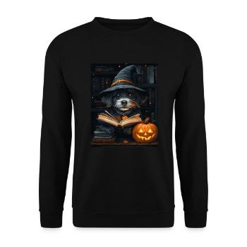 Halloween Cadeau Femmes Chien Hommes Enfants Décoration - Sweat-shirt Unisexe - noir - Devant - Alina (178cm) & Michal (187cm)