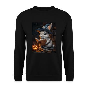 Cadeau d’Halloween Femmes Lapin Hommes Enfants Décoration - Sweat-shirt Unisexe - noir - Devant - Alina (178cm) & Michal (187cm)