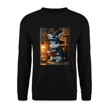 Cadeau d’Halloween Femmes Lapin Hommes Enfants Décoration - Sweat-shirt Unisexe - noir - Devant - Alina (178cm) & Michal (187cm)