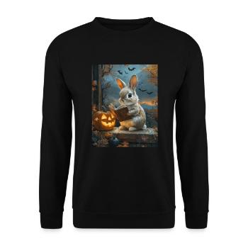 Halloween Lapin Cadeau Femmes Hommes Enfants Décoration - Sweat-shirt Unisexe - noir - Devant - Alina (178cm) & Michal (187cm)